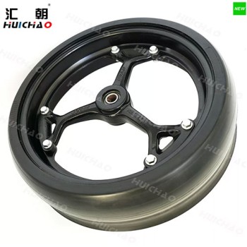 4.5×16" Cast‑Spoked Gauge Wheel Assembly with Rubber Tire — HUICHAO Planter/Airseeder Wheel