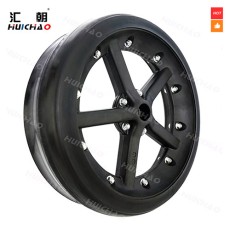 4.5×16" Five‑Spoke Nylon Depth Gauge Wheel Assembly for Seed Drills