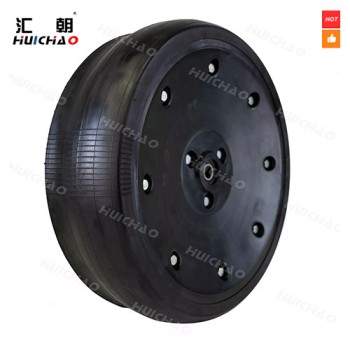 4.5×16" Planter Gauge Wheel Assembly — Metal Rim with Nylon Cover & Rubber Tire